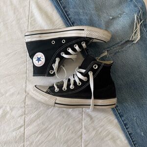 Converse Black and White High Top Sneakers Size 5